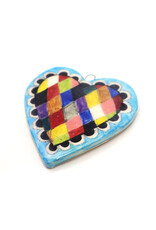 Atomic Girl Pottery Whimsical Heart Hand-Made Ceramic Art Ornament