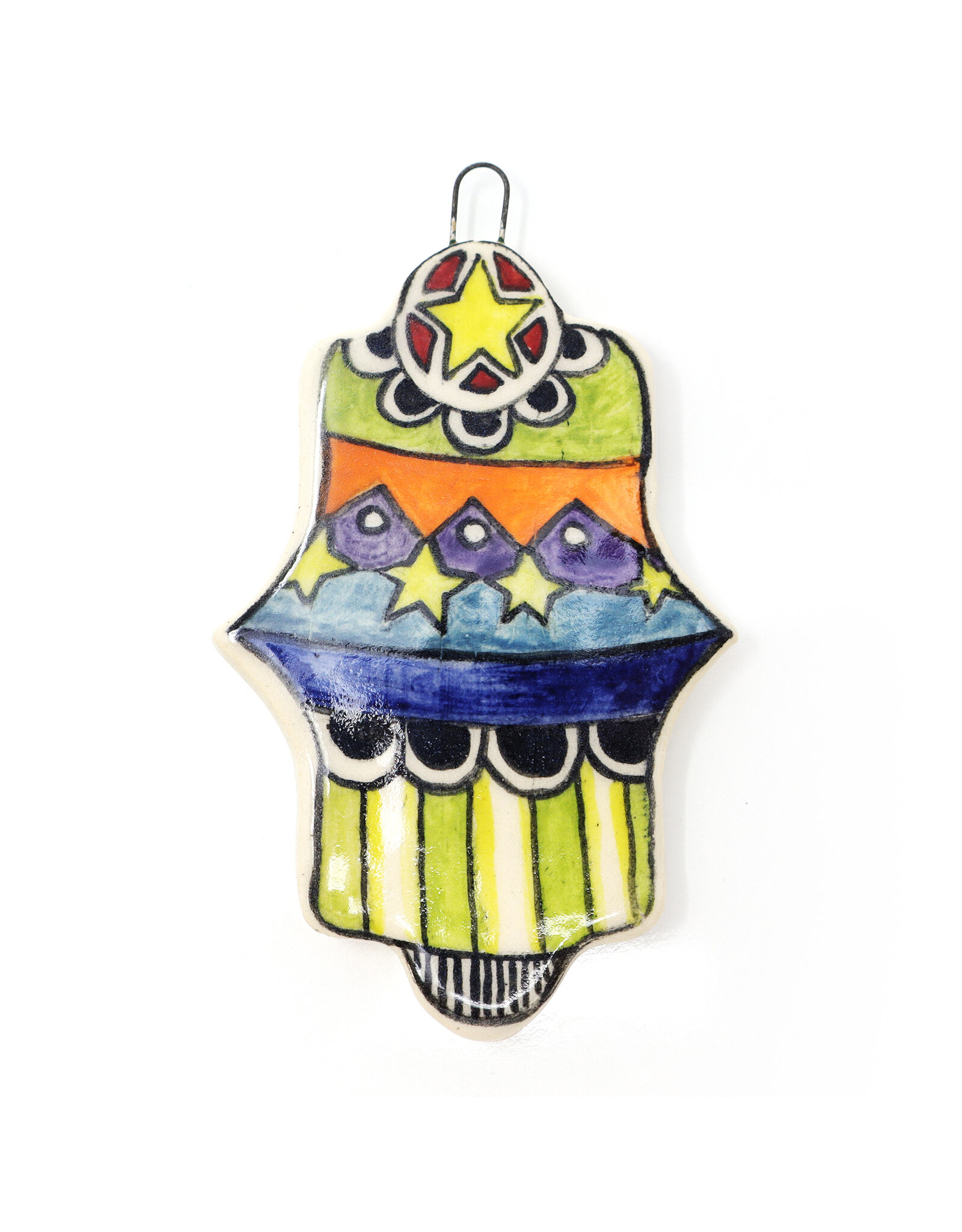 Atomic Girl Pottery Medium Whimsical Christmas Hand-Made Ceramic Ornament