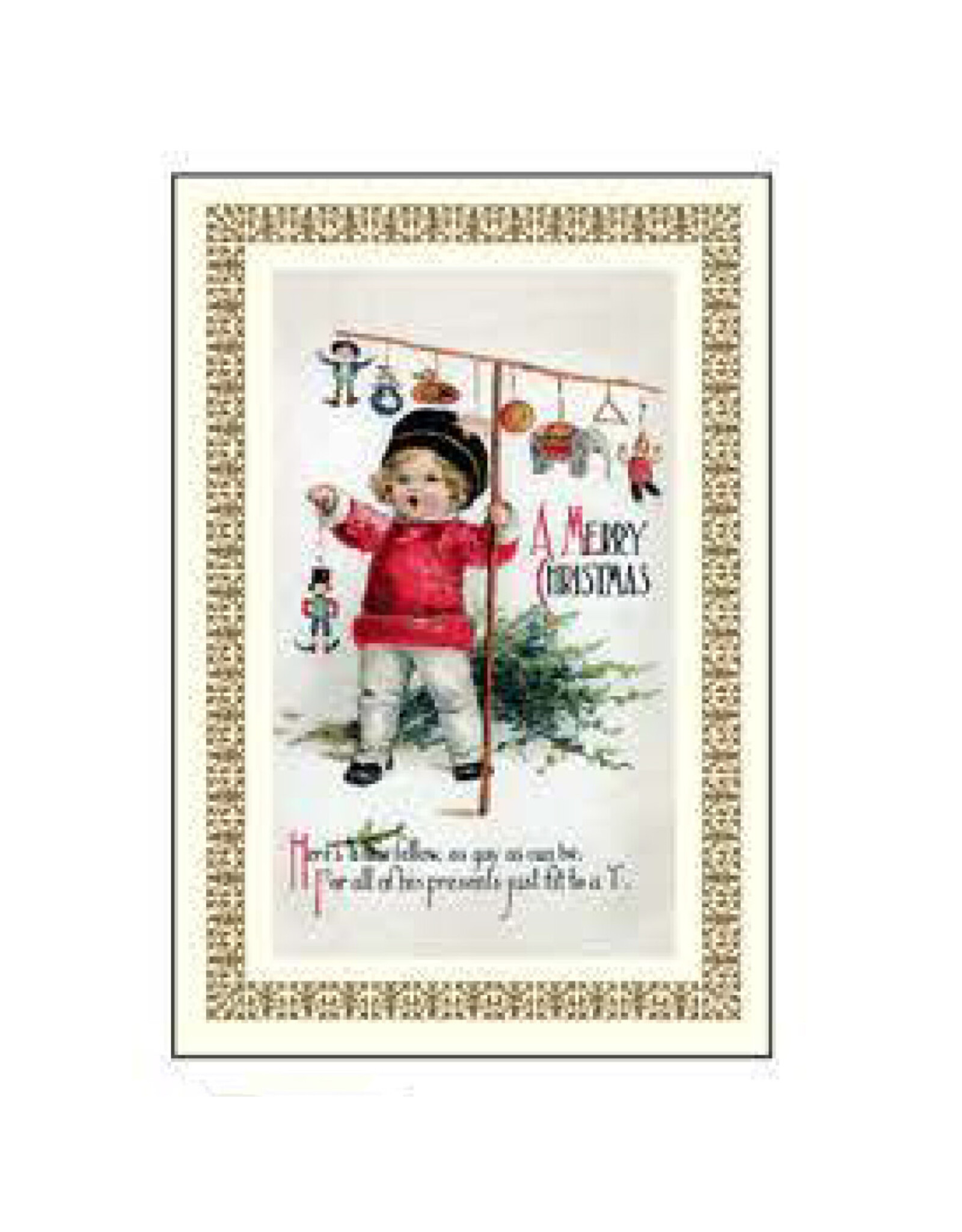 Rossi A Merry Christmas Child & Toys Vintage Postcard