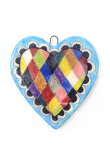 Atomic Girl Pottery Whimsical Heart Hand-Made Ceramic Art Ornament