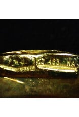 Young Woman with Flowers Cameo Brooch in 18K Gold Setting with Bale