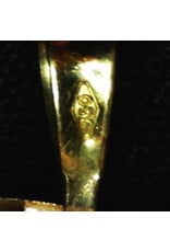 Young Woman with Flowers Cameo Brooch in 18K Gold Setting with Bale