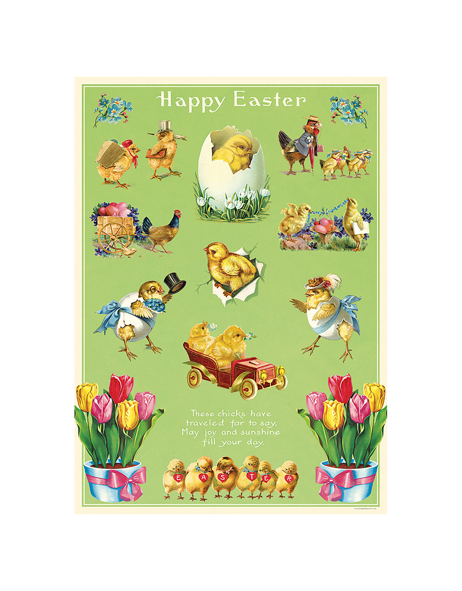 Cavallini Papers & Co. Wrap Easter Chicks