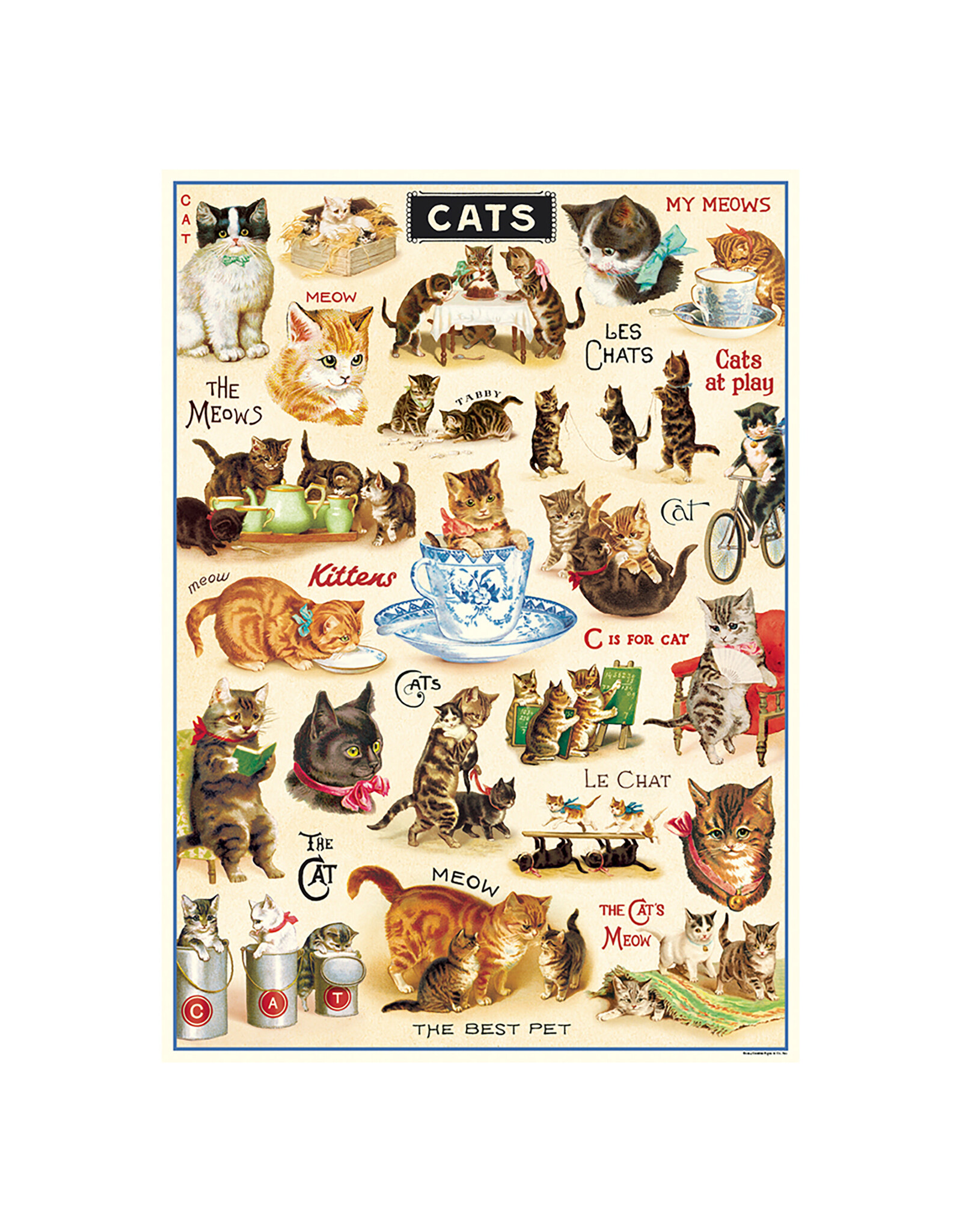 Cavallini Papers & Co. Wrap Vintage Cats 2