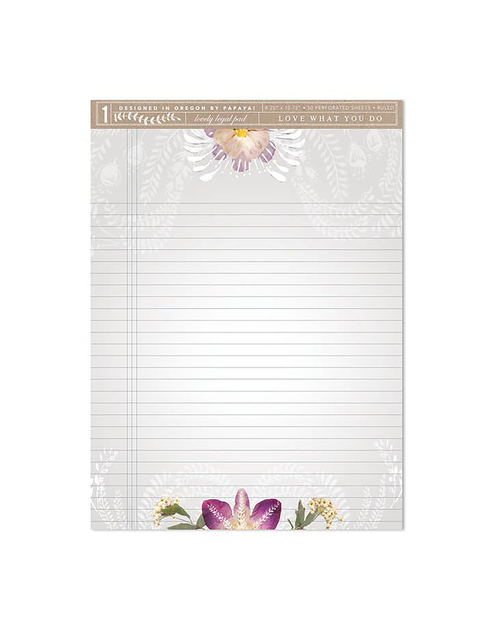 Papaya! Orchid Lace Legal Pad