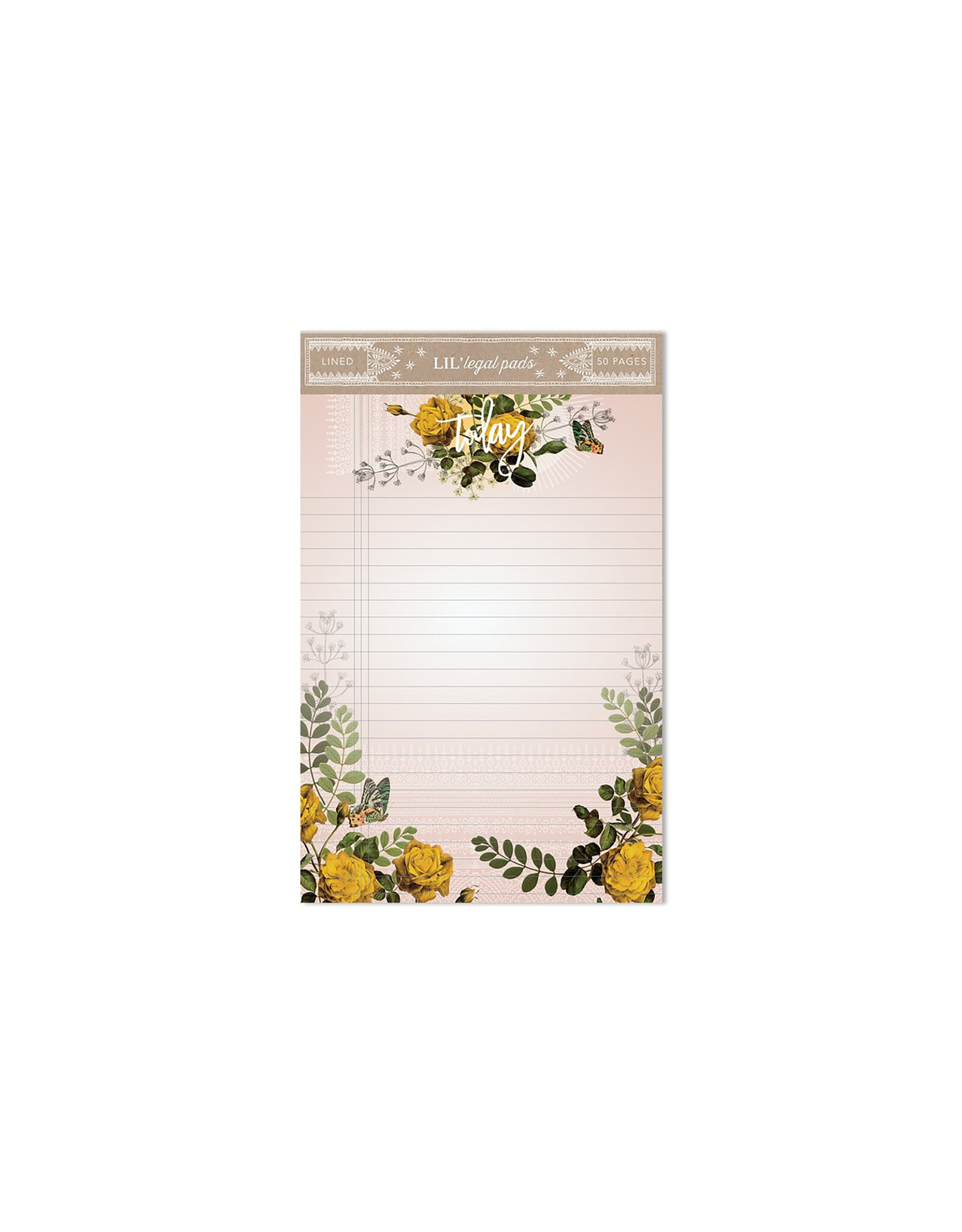 Papaya! Pink Bouquet Little Legal Pad