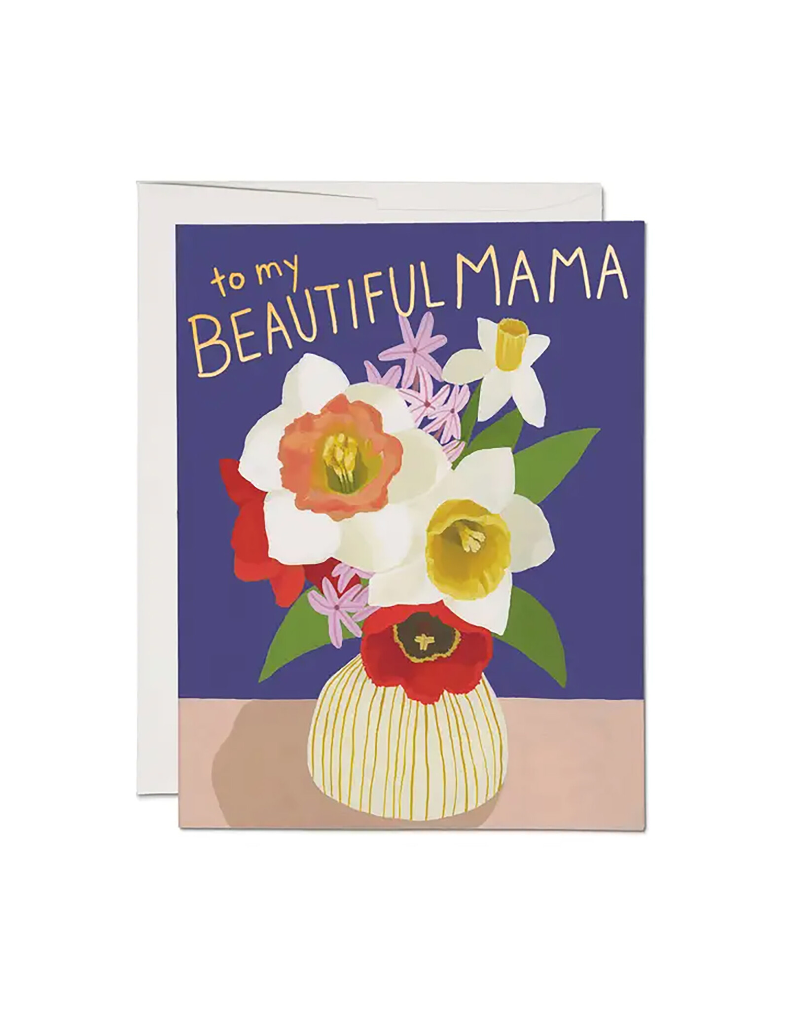 Red Cap Cards Beautiful Mama Vase A2 Greeting Card