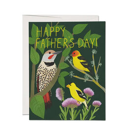 Red Cap Cards Bird Watching A2 Greeting Card