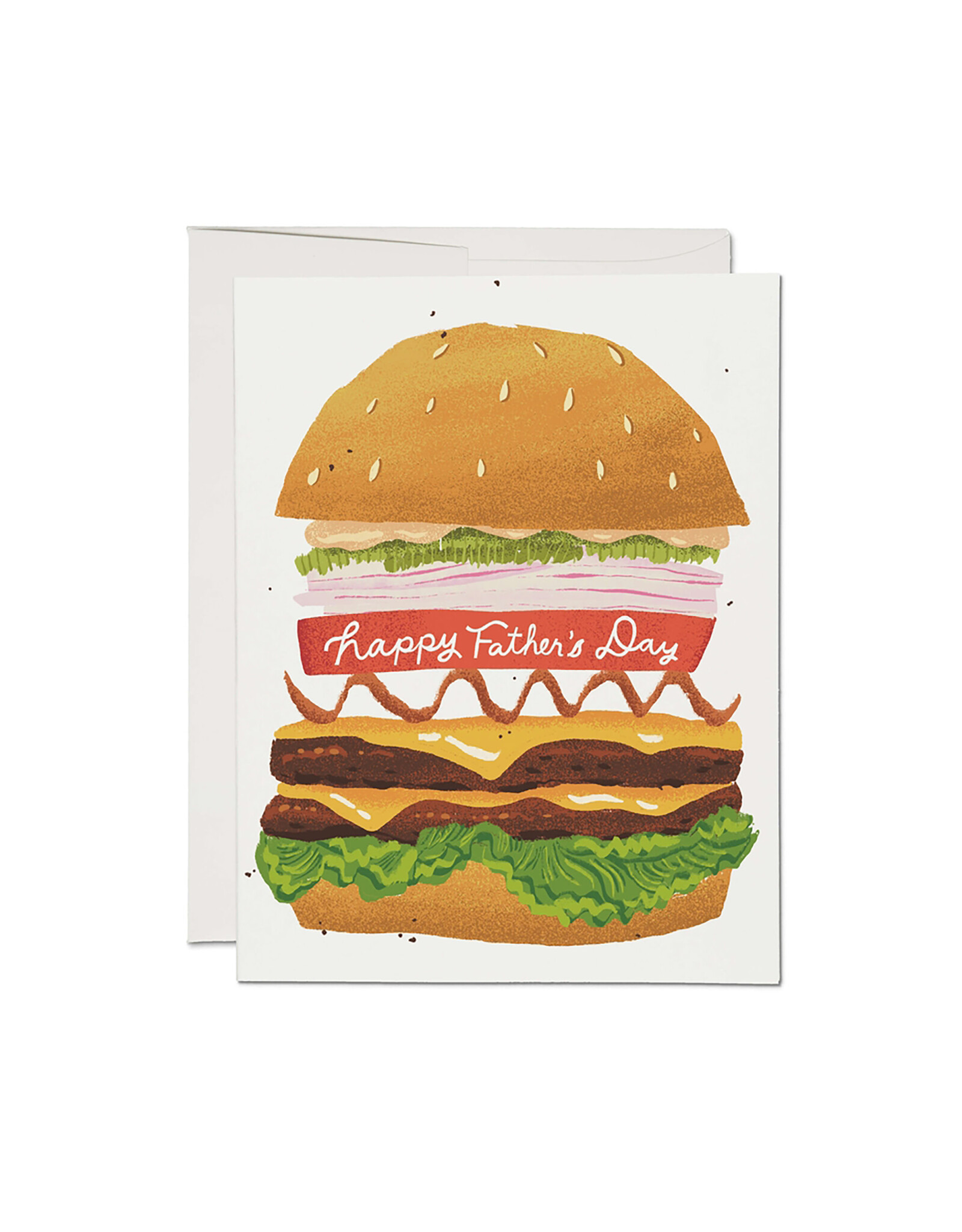 Red Cap Cards Double Cheeseburger Greeting Card