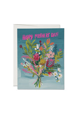 Red Cap Cards Neon Pink Mother's Day A2 Greeting Card