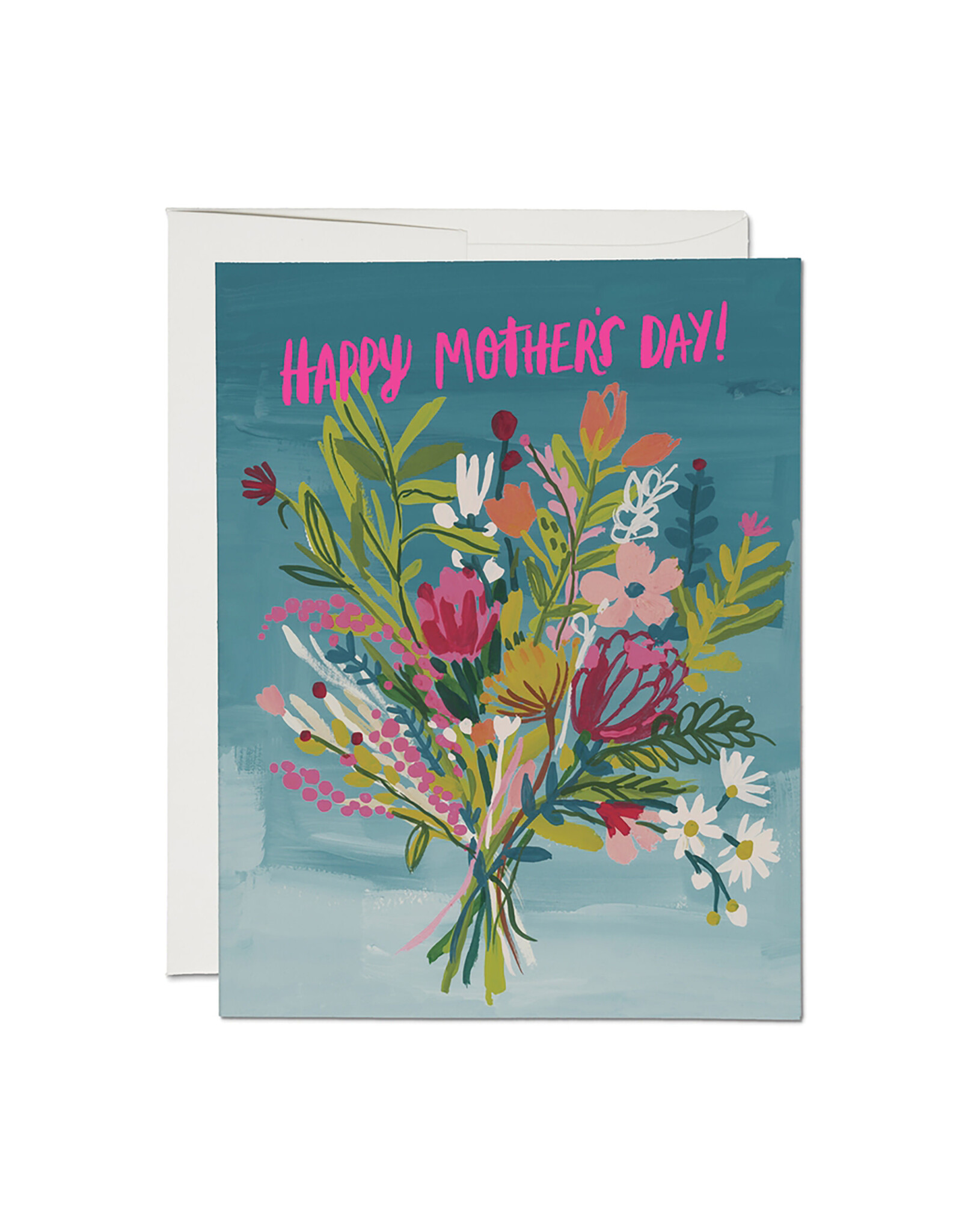 Red Cap Cards Neon Pink Mother's Day A2 Greeting Card