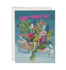 Red Cap Cards Neon Pink Mother's Day A2 Greeting Card