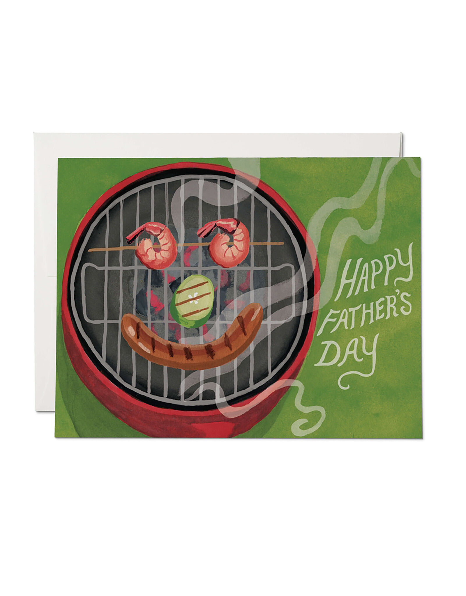 Red Cap Cards On the Grill A2 Greeting Card