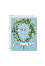 Red Cap Cards Tennis Mom A2 Greeting Card