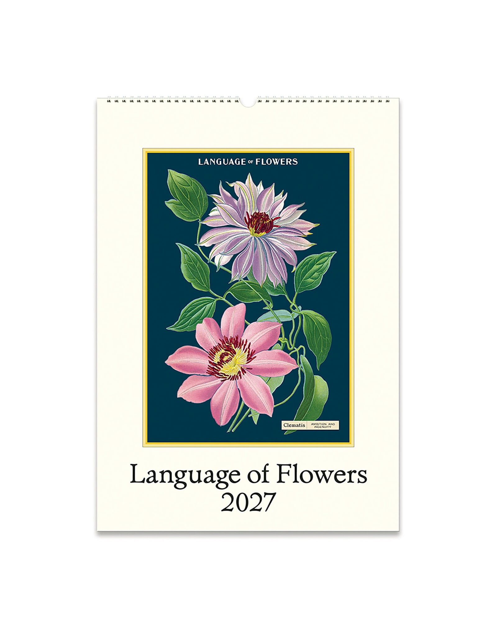 Cavallini Papers & Co. 2027 Wall Calendar Language of Flowers