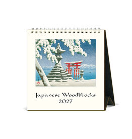 Cavallini Papers & Co. 2027 Desk Calendar Japanese Woodblocks