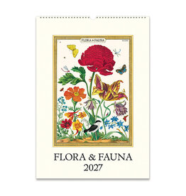 Cavallini Papers & Co. 2027 Wall Calendar Flora & Fauna