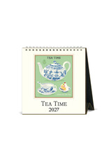Cavallini Papers & Co. 2027 Desk Calendar Tea Time