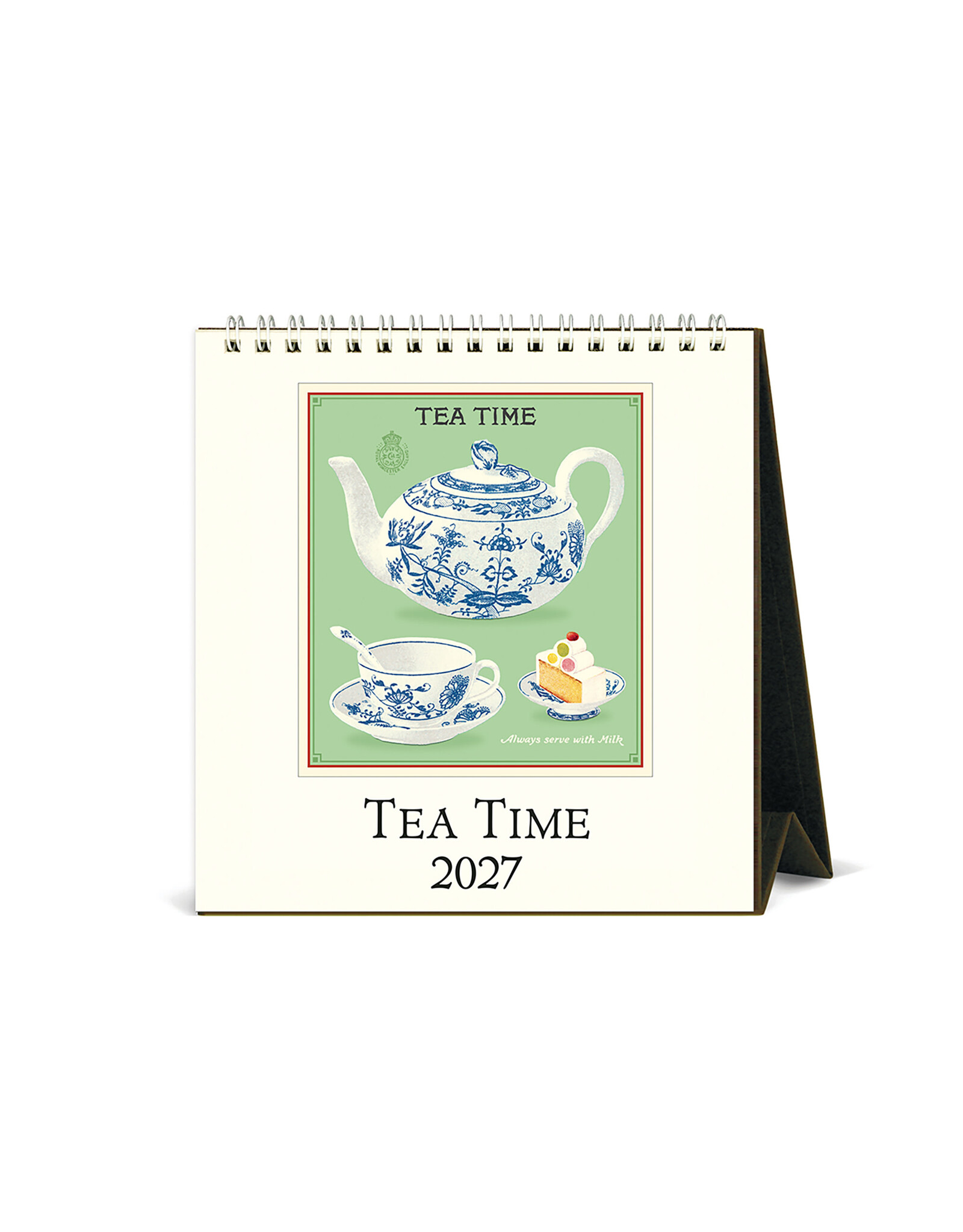 Cavallini Papers & Co. 2027 Desk Calendar Tea Time