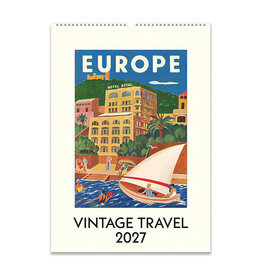Cavallini Papers & Co. 2027 Wall Calendar Vintage Travel