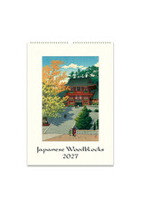 Cavallini Papers & Co. 2027 Wall Calendar Japanese Woodblocks
