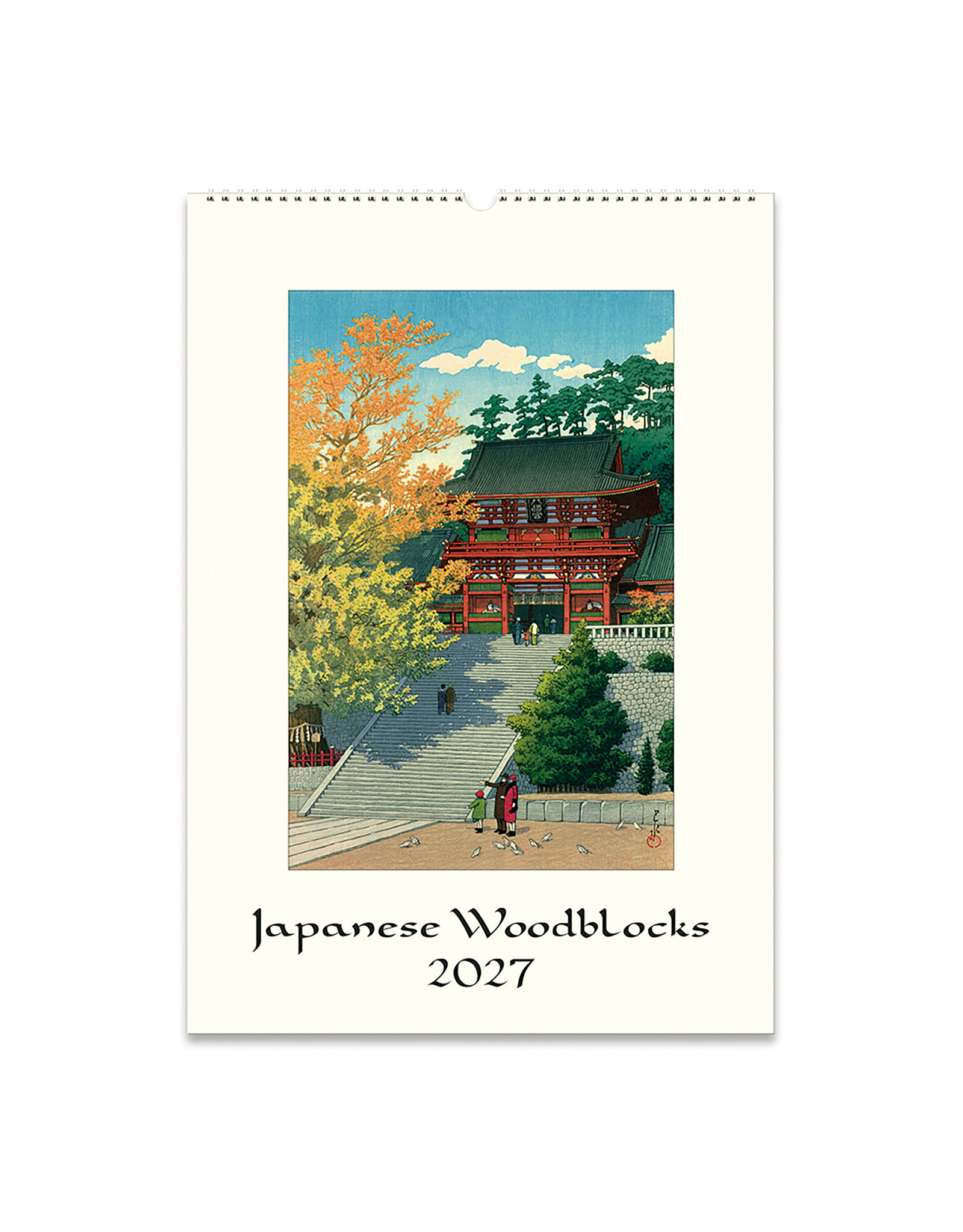Cavallini Papers & Co. 2027 Wall Calendar Japanese Woodblocks