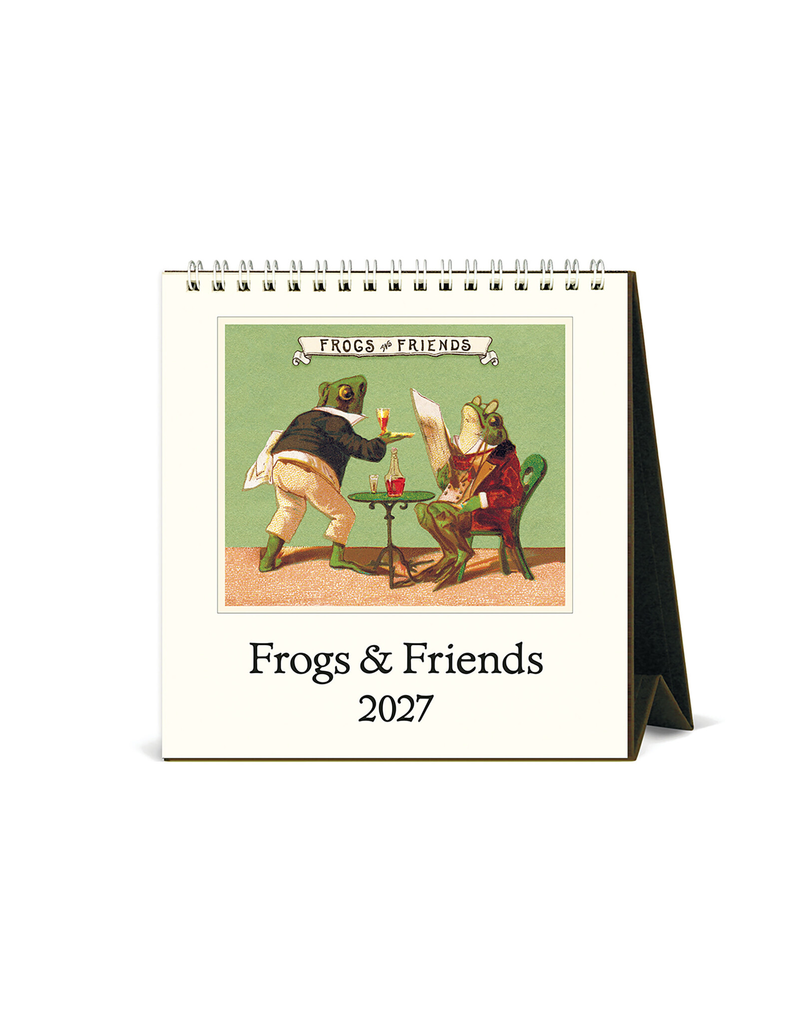 Cavallini Papers & Co. 2027 Desk Calendar Frogs & Friends