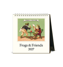 Cavallini Papers & Co. 2027 Desk Calendar Frogs & Friends