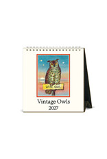 Cavallini Papers & Co. 2027 Desk Calendar Owls