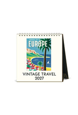 Cavallini Papers & Co. 2027 Desk Calendar Vintage Travel
