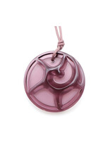 Lalique Tourbillons Purple Crystal Pendant Necklace