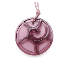 Lalique Tourbillons Purple Crystal Pendant Necklace