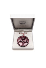 Lalique Tourbillons Purple Crystal Pendant Necklace