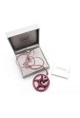 Lalique Tourbillons Purple Crystal Pendant Necklace
