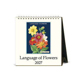 Cavallini Papers & Co. 2027 Desk Calendar Language of Flowers