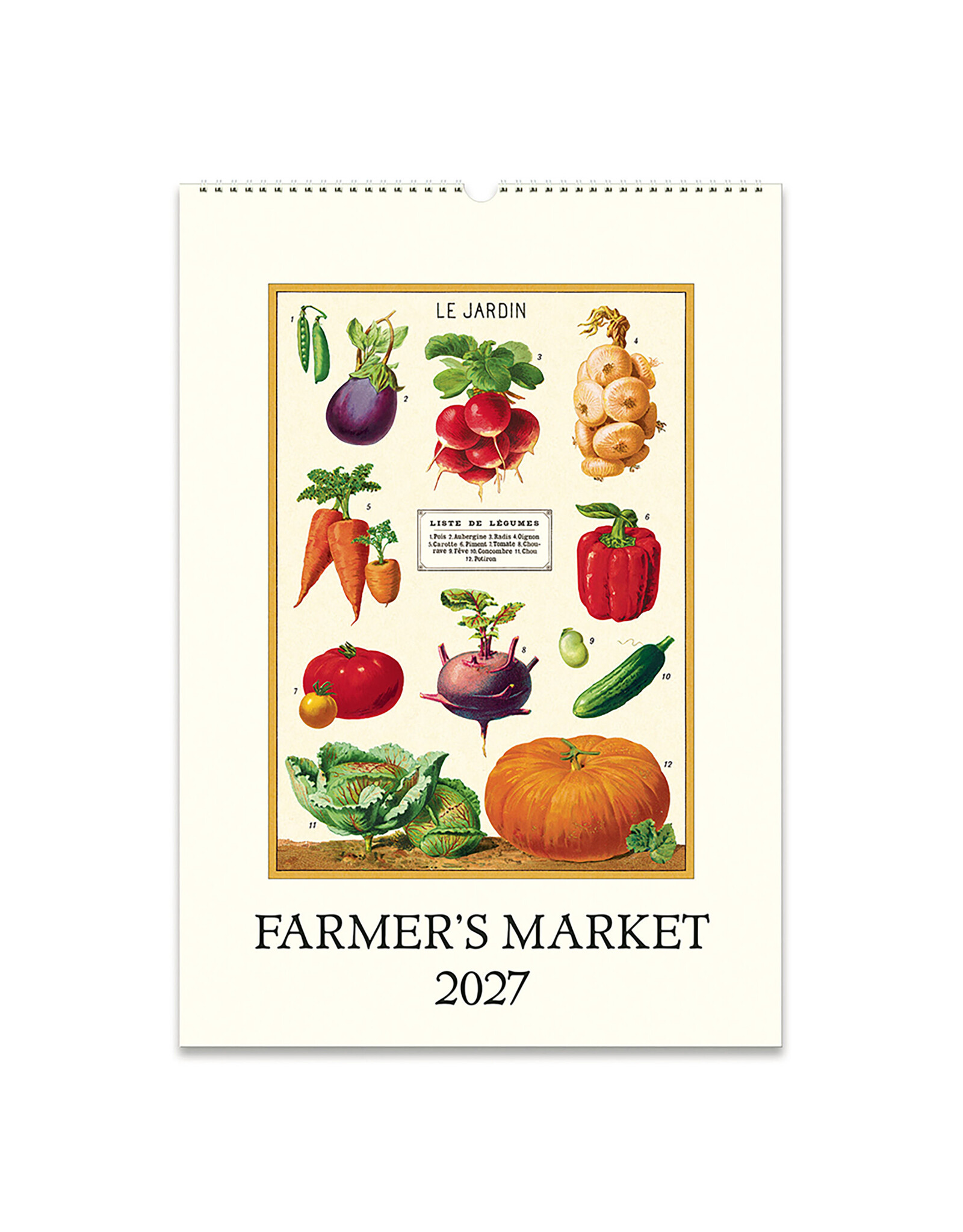 Cavallini Papers & Co. 2027 Wall Calendar Farmer's Market