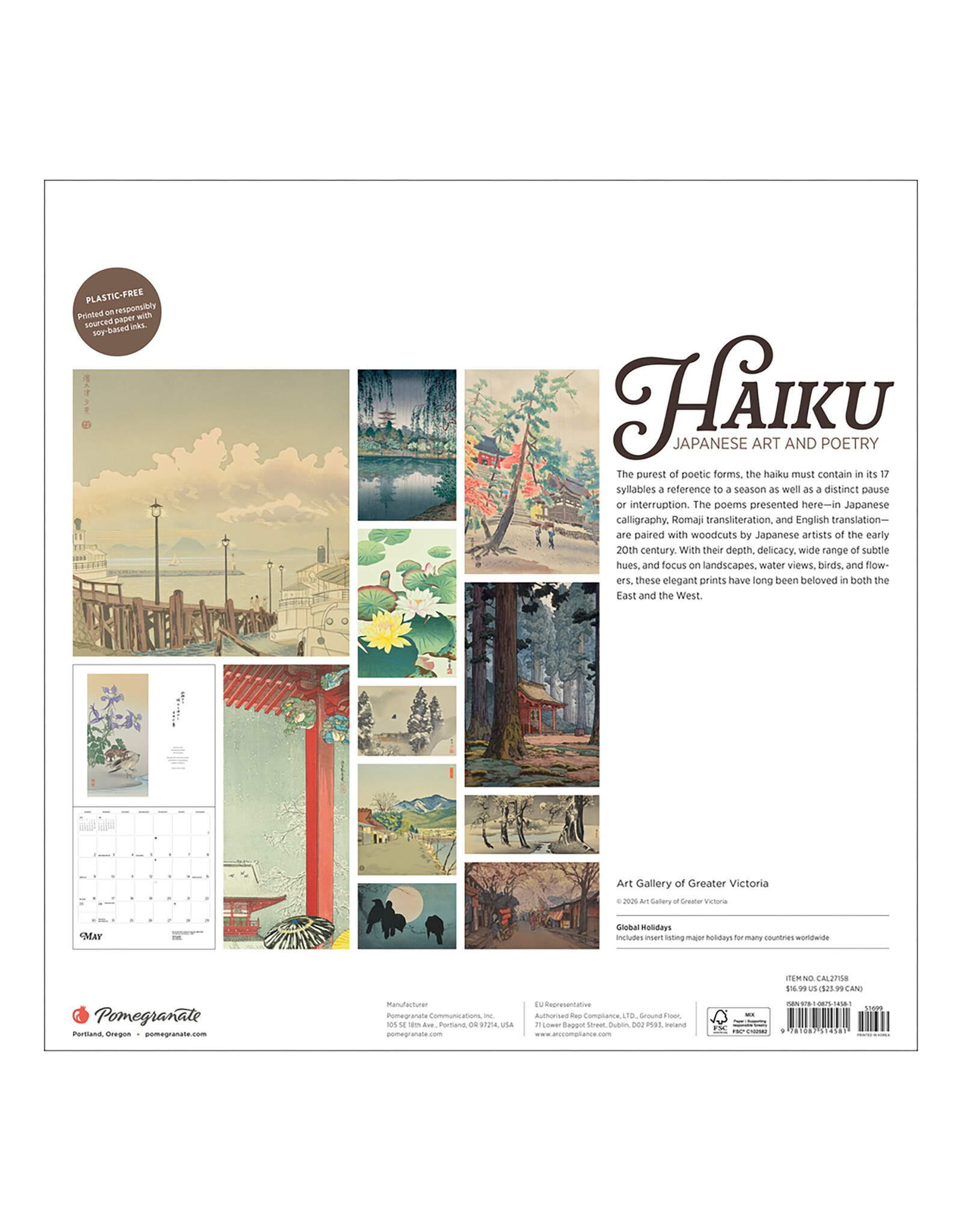Pomegranate Haiku: Japanese Art and Poetry 2027 Wall Calendar