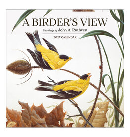Pomegranate Birder's View: Paintings by John A. Ruthven 2027 Wall Calendar