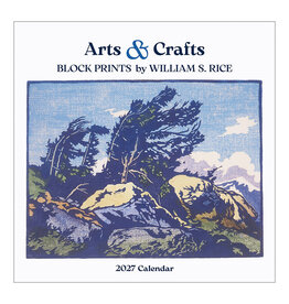 Pomegranate Arts & Crafts Block Prints by William S. Rice 2027 Wall Calendar