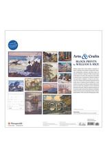 Pomegranate Arts & Crafts Block Prints by William S. Rice 2027 Wall Calendar