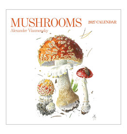 Pomegranate Mushrooms: Alexander Viazmensky 2027 Wall Calendar