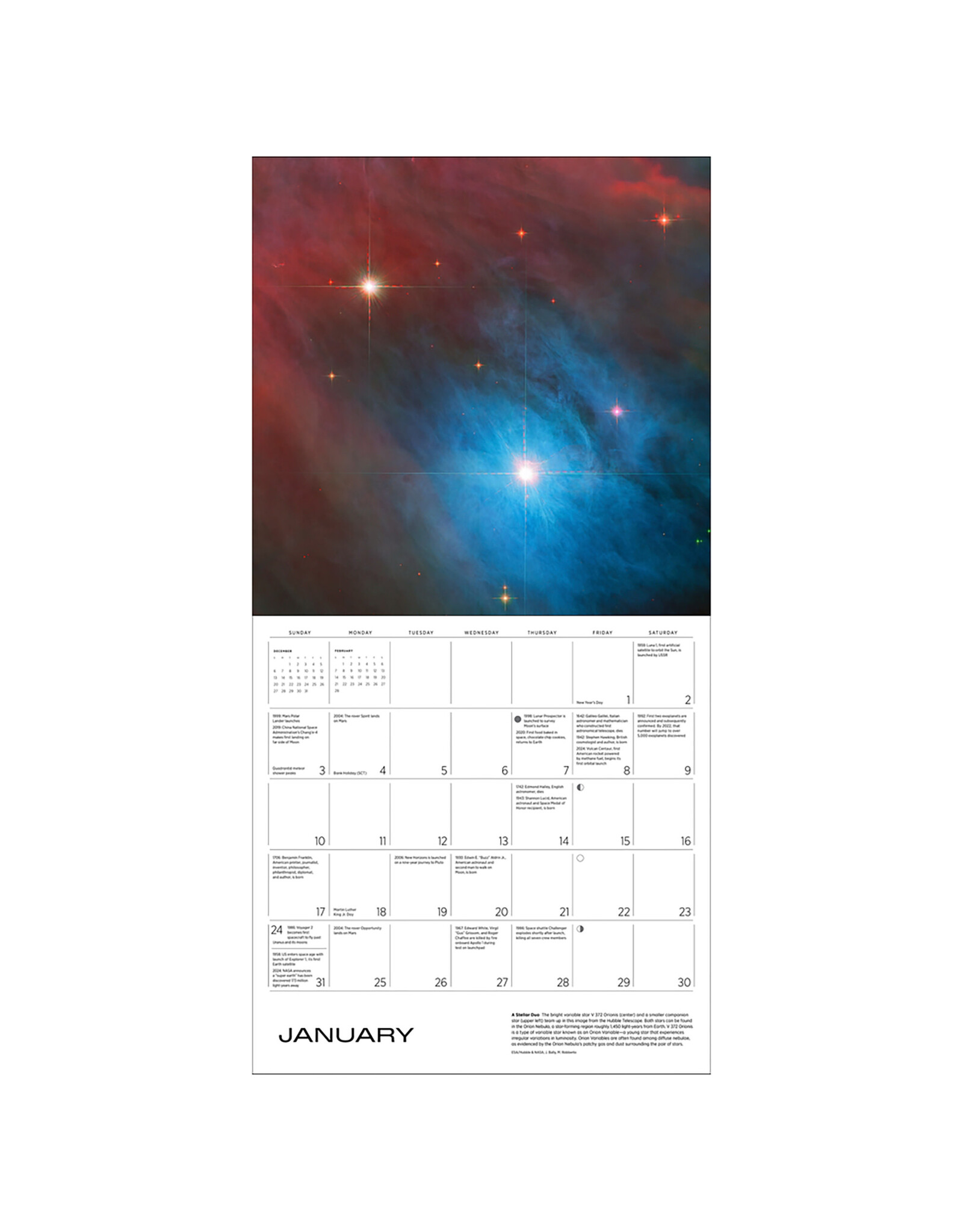 Pomegranate Space: Views from the Hubble and James Webb Telescopes 2027 Wall Calendar