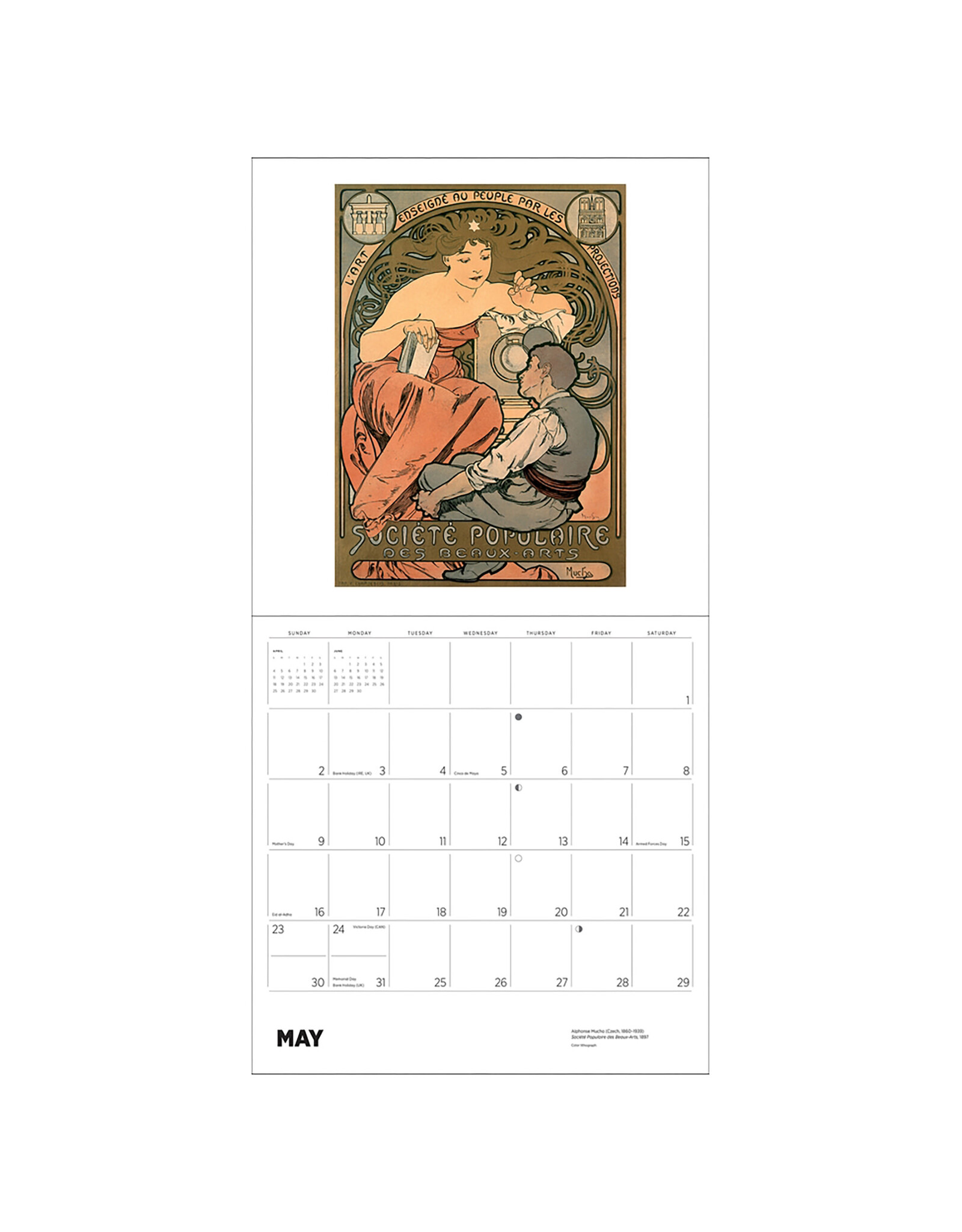 Pomegranate Alphonse Mucha 2027 Wall Calendar