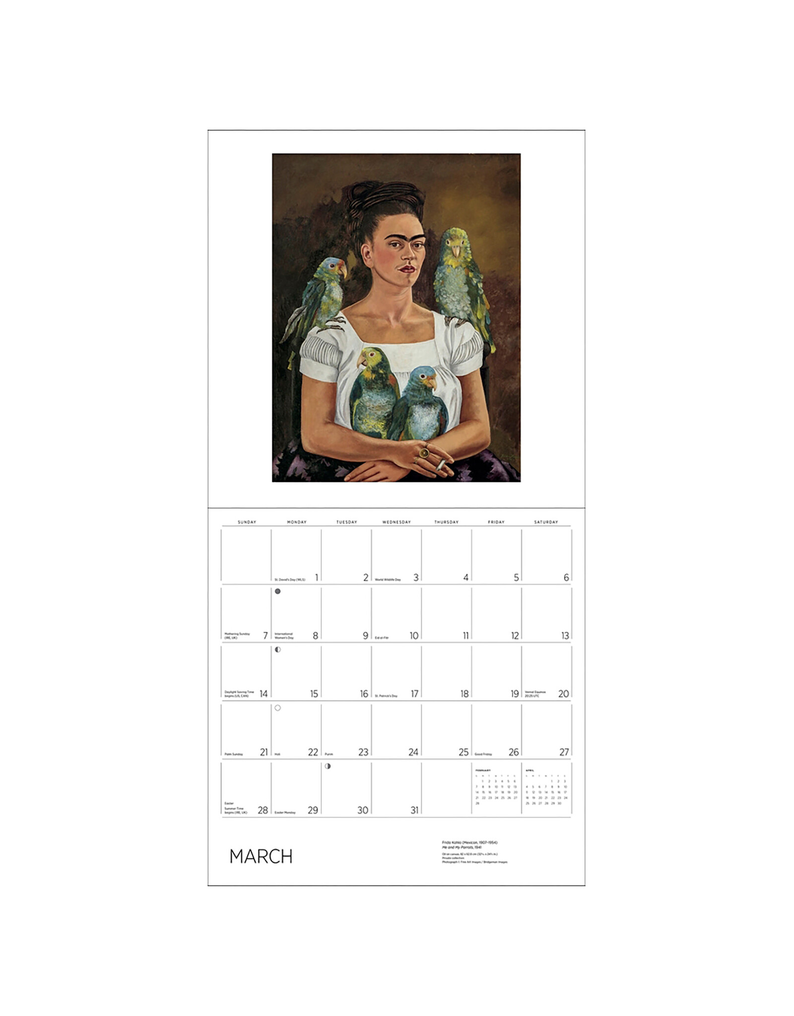 Pomegranate Frida Kahlo 2027 Wall Calendar