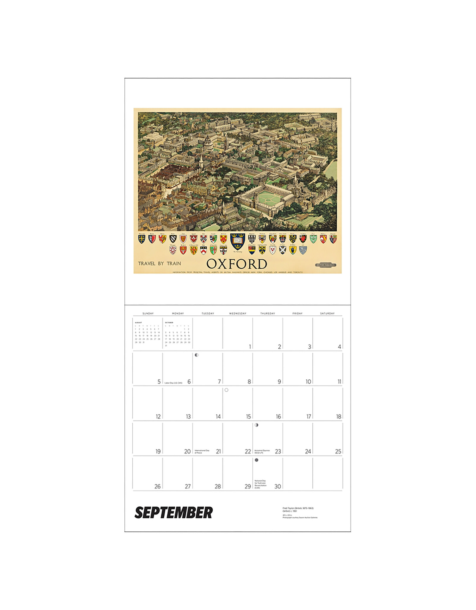 Pomegranate England by Rail: Vintage Travel Posters 2027 Wall Calendar
