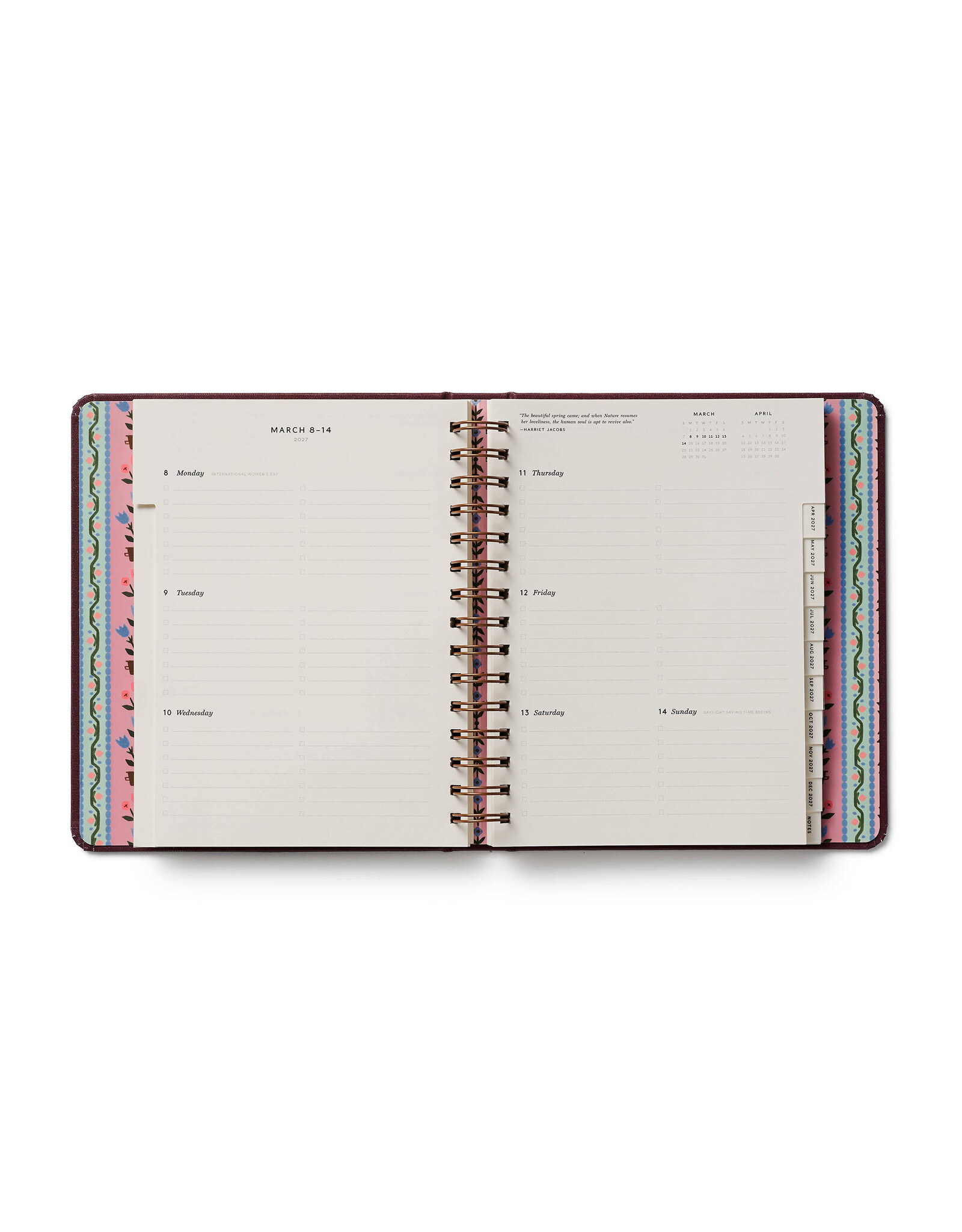 Rifle Paper Co. 2027 Ladies Night Book Club 17-Month Covered Spiral Planner
