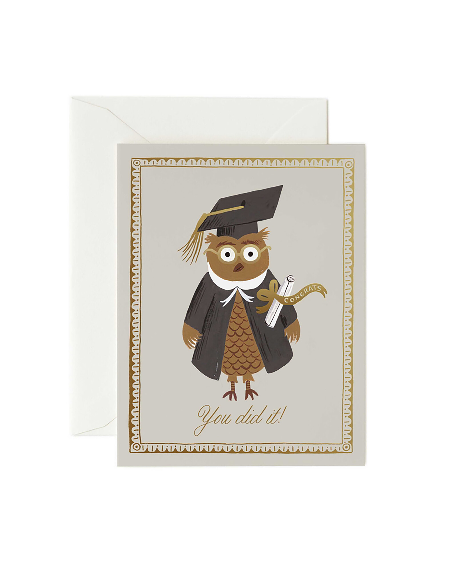 Rifle Paper Co. Congrats Owl A2 Card