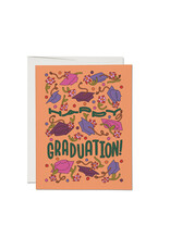 Red Cap Cards Cap Toss A2 Greeting Card