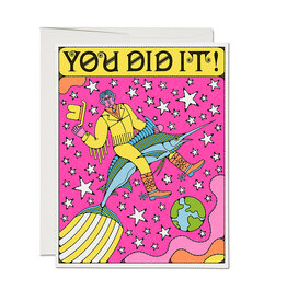 Red Cap Cards Marlin Rodeo Congratulations A2 Greeting Card