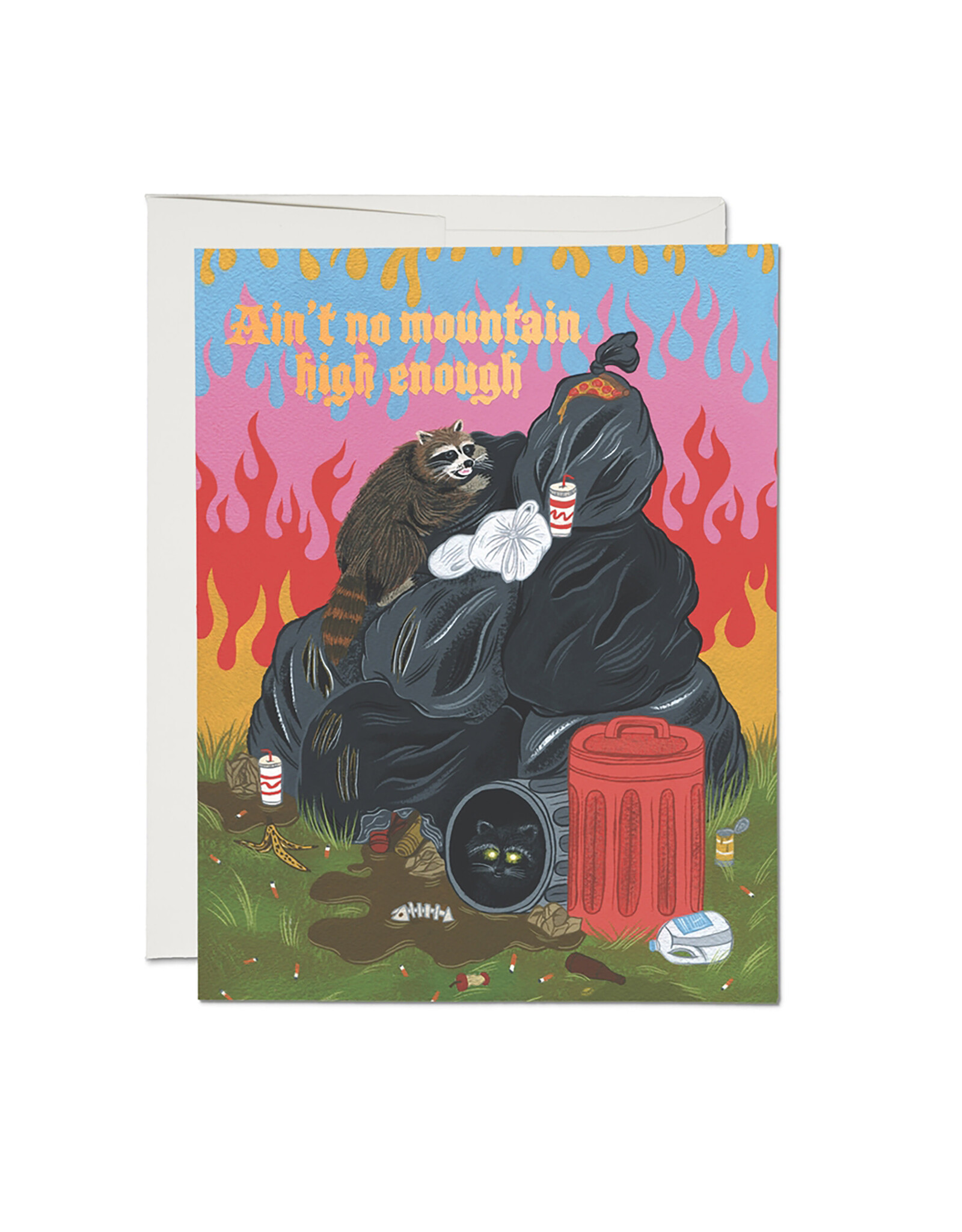 Red Cap Cards Raccoon Fun Congratulations A2 Greeting Card